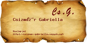 Csizmár Gabriella névjegykártya