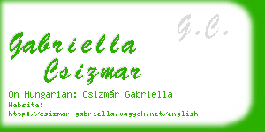 gabriella csizmar business card